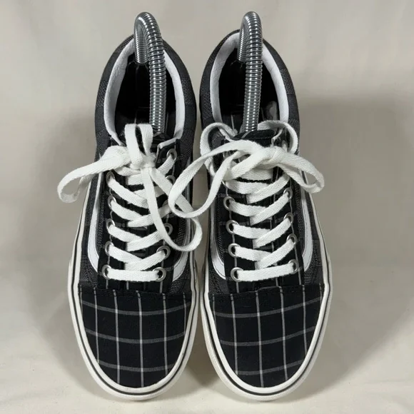 VANS Old Skool Patchwork Black/White Platform Sneakers Size 5.5 W's/4.0 M's - Picture 4 of 10